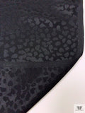 Abstract Animalier Jacquard Silk Charmeuse - Black