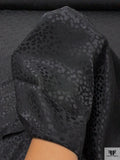 Abstract Animalier Jacquard Silk Charmeuse - Black