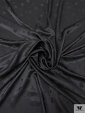 Stippled Polka Dot Jacquard Silk Charmeuse - Black