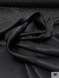 Stippled Polka Dot Jacquard Silk Charmeuse - Black