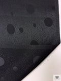 Stippled Polka Dot Jacquard Silk Charmeuse - Black