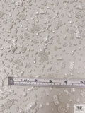 Abstract 3D Puffed Glitter Tulle - Off-White / Silver