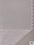 Double-Scalloped Geometric Sequined Guipure Lace - White