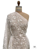 Stem Floral Embroidered Cotton Voile - Light Ivory