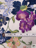 3D Floral Embroidered Tulle - Multicolor
