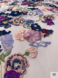 3D Floral Embroidered Tulle - Multicolor