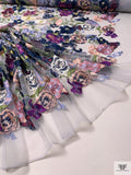 3D Floral Embroidered Tulle - Multicolor