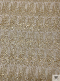 Glam Sequined Lace - Light Gold
