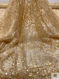 Glam Sequined Lace - Light Gold