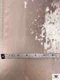 Holographic Shimmering Sequins on Chiffon - Blush Pink
