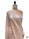 Holographic Shimmering Sequins on Chiffon - Blush Pink