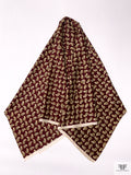 Paisley Printed Silk Jacquard Pre-Cut Panel - Burgundy / Vanilla-Gold / Grey