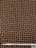 Paisley Printed Silk Jacquard Pre-Cut Panel - Chocolate Mauve / Vanilla-Gold / Slate Blue