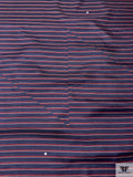 Striped Printed Silk Twill Panel - Navy / Red / White