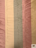 Striped Yarn-Dyed Silk Shantung - Vintage Coral / Biscotti Gold / Vintage Green