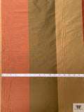 Striped Yarn-Dyed Silk Shantung - Khaki Green / Olive / Red
