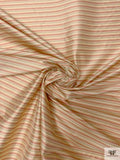 Striped Yarn-Dyed Silk Taffeta - Pale Olive / Pale Maroon / Creams