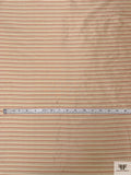 Striped Yarn-Dyed Silk Taffeta - Pale Olive / Pale Maroon / Creams