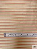 Striped Yarn-Dyed Silk Taffeta - Pale Olive / Pale Maroon / Creams
