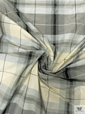 Plaid Yarn-Dyed Silk Taffeta - Shades of Grey / Ivory