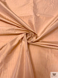 Satin Striped Yarn-Dyed Silk Shantung - Peach / Vintage Pink