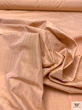 Satin Striped Yarn-Dyed Silk Shantung - Peach / Vintage Pink