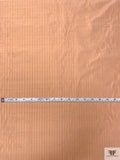 Satin Striped Yarn-Dyed Silk Shantung - Peach / Vintage Pink