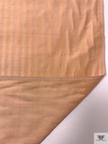 Satin Striped Yarn-Dyed Silk Shantung - Peach / Vintage Pink