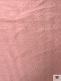 Satin Striped Yarn-Dyed Silk Shantung - Vintage Pink