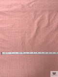 Satin Striped Yarn-Dyed Silk Shantung - Vintage Pink