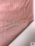 Satin Striped Yarn-Dyed Silk Shantung - Vintage Pink