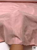 Satin Striped Yarn-Dyed Silk Shantung - Vintage Pink