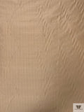 Satin Striped Yarn-Dyed Silk Shantung - Vintage Champagne