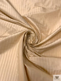 Satin Striped Yarn-Dyed Silk Shantung - Vintage Champagne