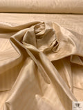 Satin Striped Yarn-Dyed Silk Shantung - Vintage Champagne