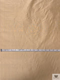Satin Striped Yarn-Dyed Silk Shantung - Vintage Champagne