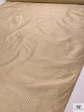 Satin Striped Yarn-Dyed Silk Shantung - Vintage Champagne
