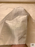 Satin Striped Yarn-Dyed Silk Shantung - Vintage Champagne