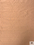 Satin Striped Yarn-Dyed Silk Shantung - Peach / Nude