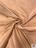 Satin Striped Yarn-Dyed Silk Shantung - Peach / Nude