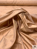 Satin Striped Yarn-Dyed Silk Shantung - Peach / Nude
