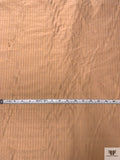 Satin Striped Yarn-Dyed Silk Shantung - Peach / Nude