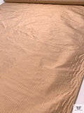 Satin Striped Yarn-Dyed Silk Shantung - Peach / Nude