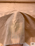Satin Striped Yarn-Dyed Silk Shantung - Peach / Nude