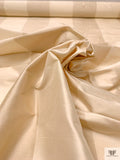 Bold Striped Yarn-Dyed Silk Shantung - Beige / Shaker Beige