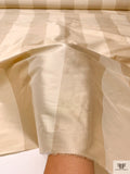 Bold Striped Yarn-Dyed Silk Shantung - Beige / Shaker Beige