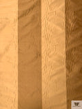 Bold Striped Yarn-Dyed Silk Shantung - Antique Copper Gold