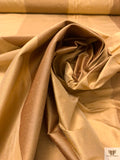 Bold Striped Yarn-Dyed Silk Shantung - Antique Copper Gold