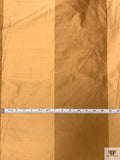Bold Striped Yarn-Dyed Silk Shantung - Antique Copper Gold