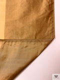 Bold Striped Yarn-Dyed Silk Shantung - Antique Copper Gold
